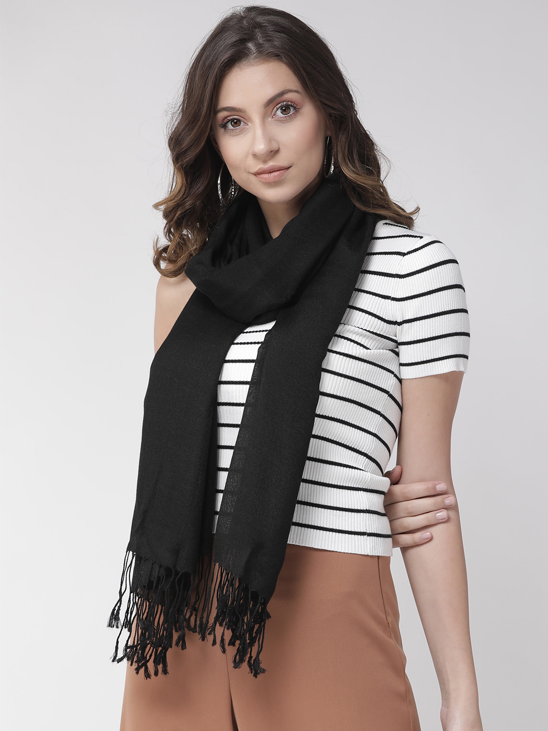 Buy Marks & Spencer Women Black Solid Stole - Stoles for Women 10941946 | Myntra