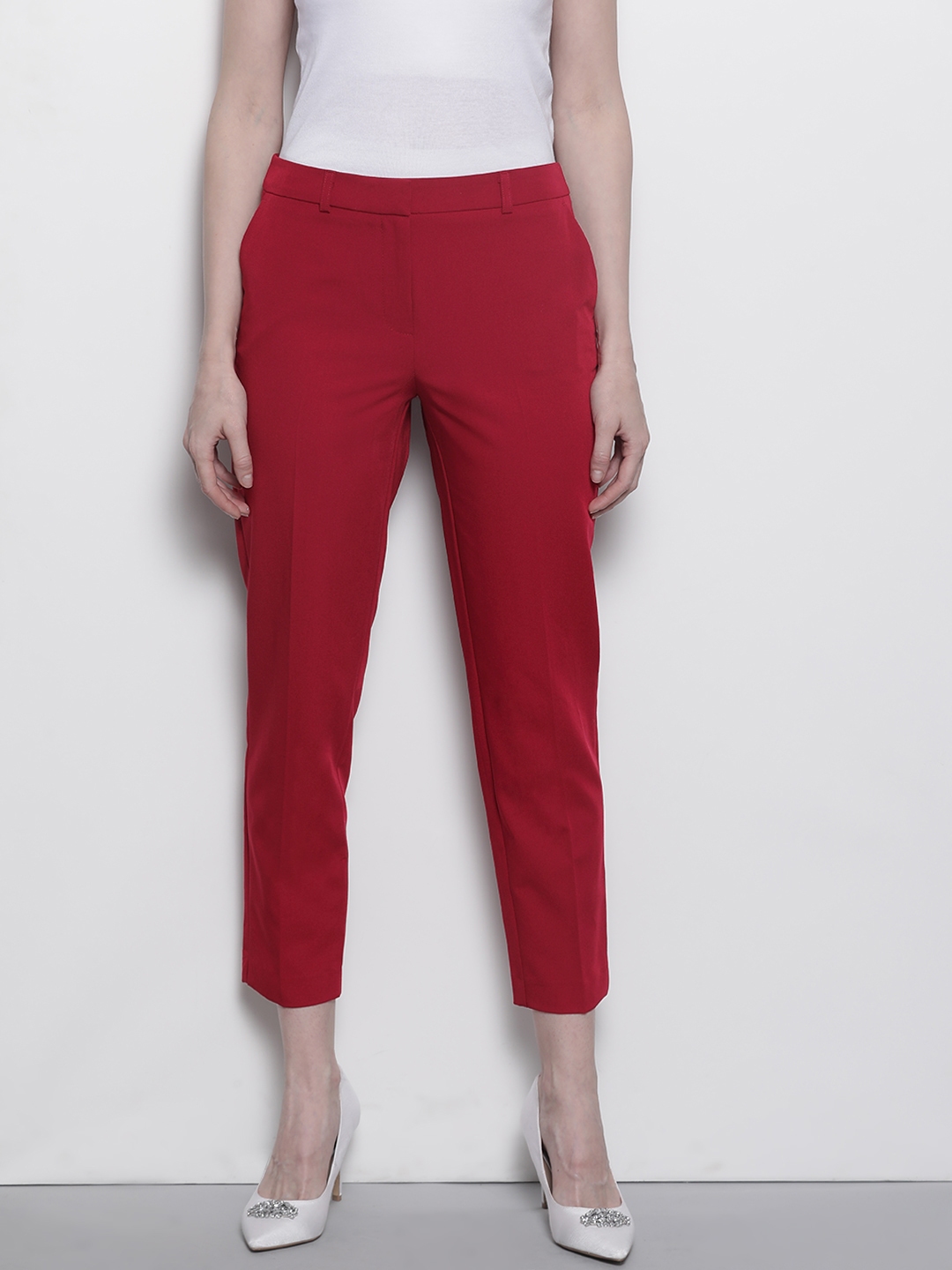 white trousers with red stripe
