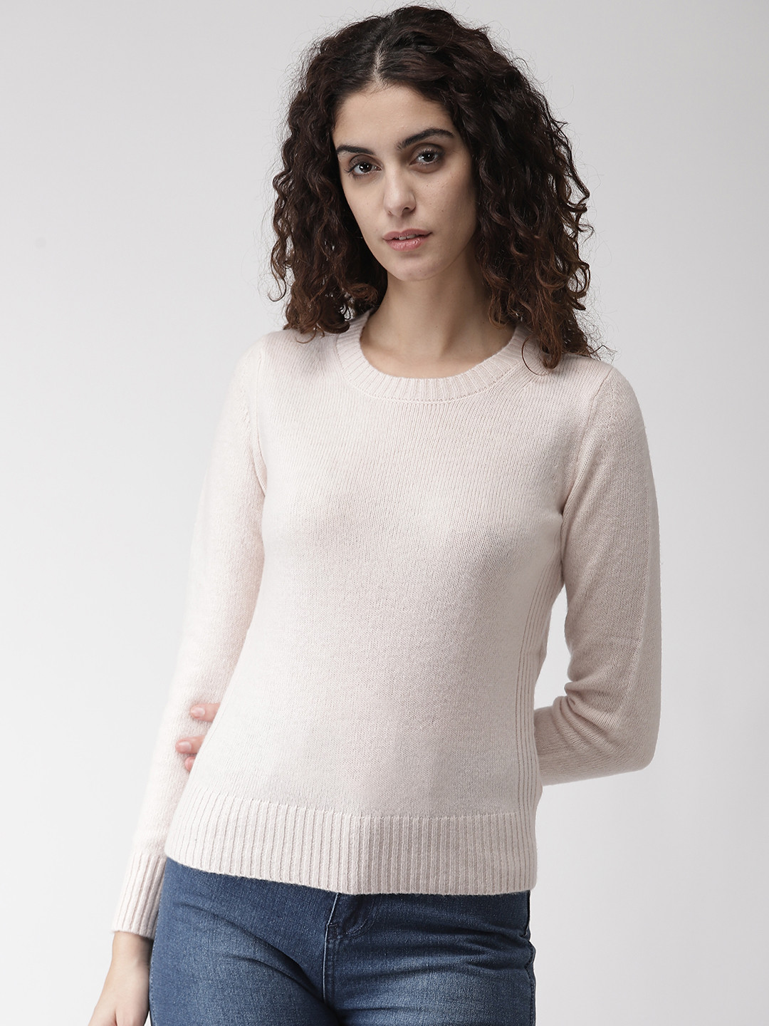 Buy Marks & Spencer Women Pink Solid Pullover Sweater Sweaters for