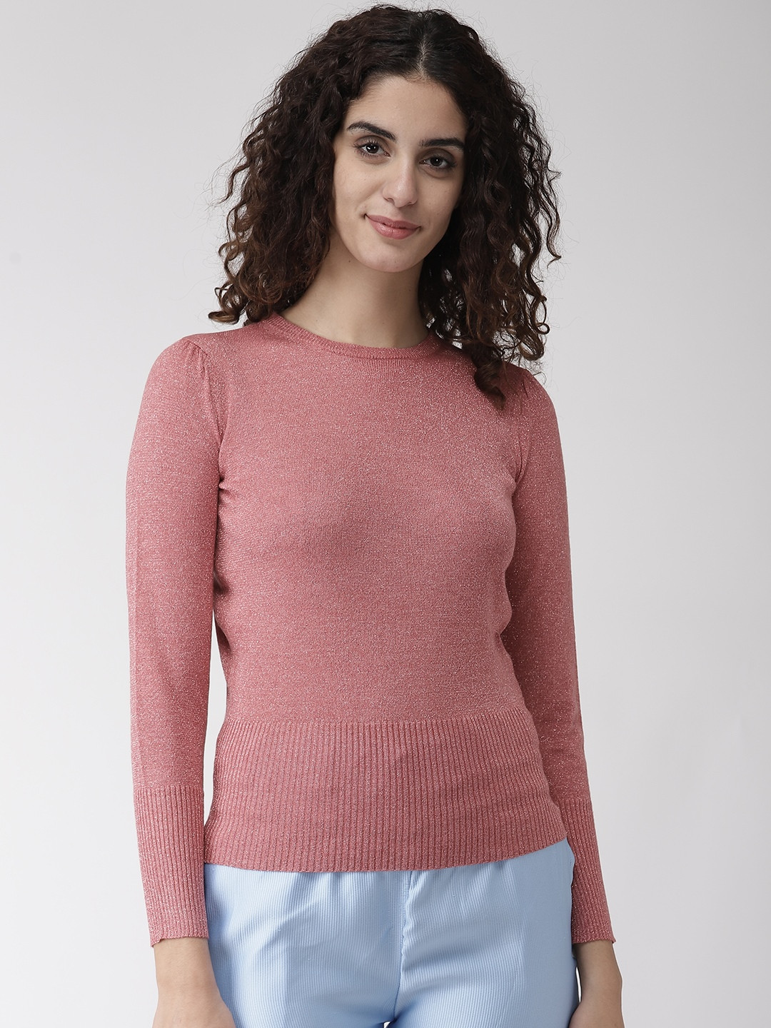 Buy Marks & Spencer Women Pink Solid Pullover Sweaters for Women