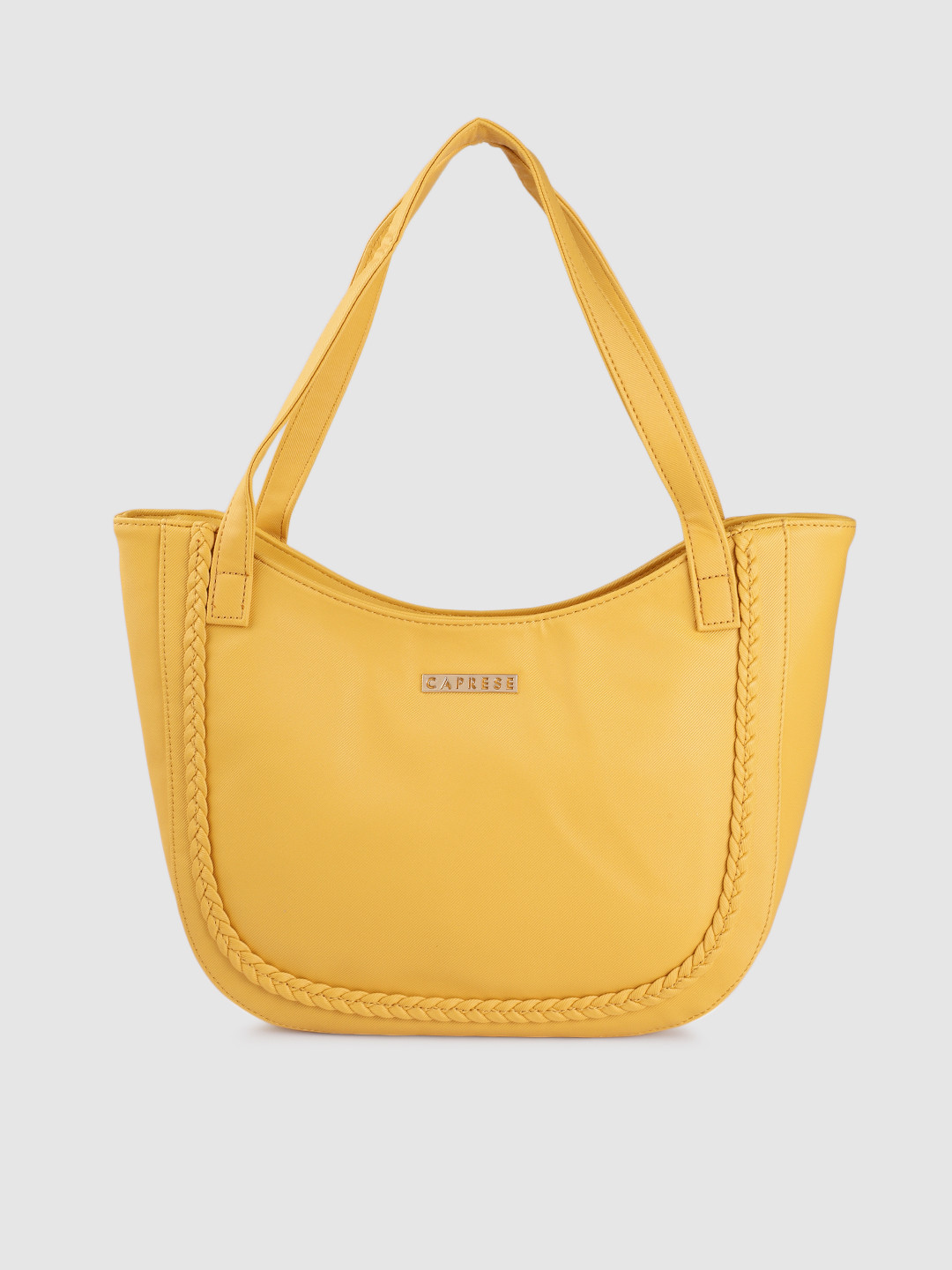 Buy Caprese Yellow Solid Shoulder Bag Handbags for Women 10948692
