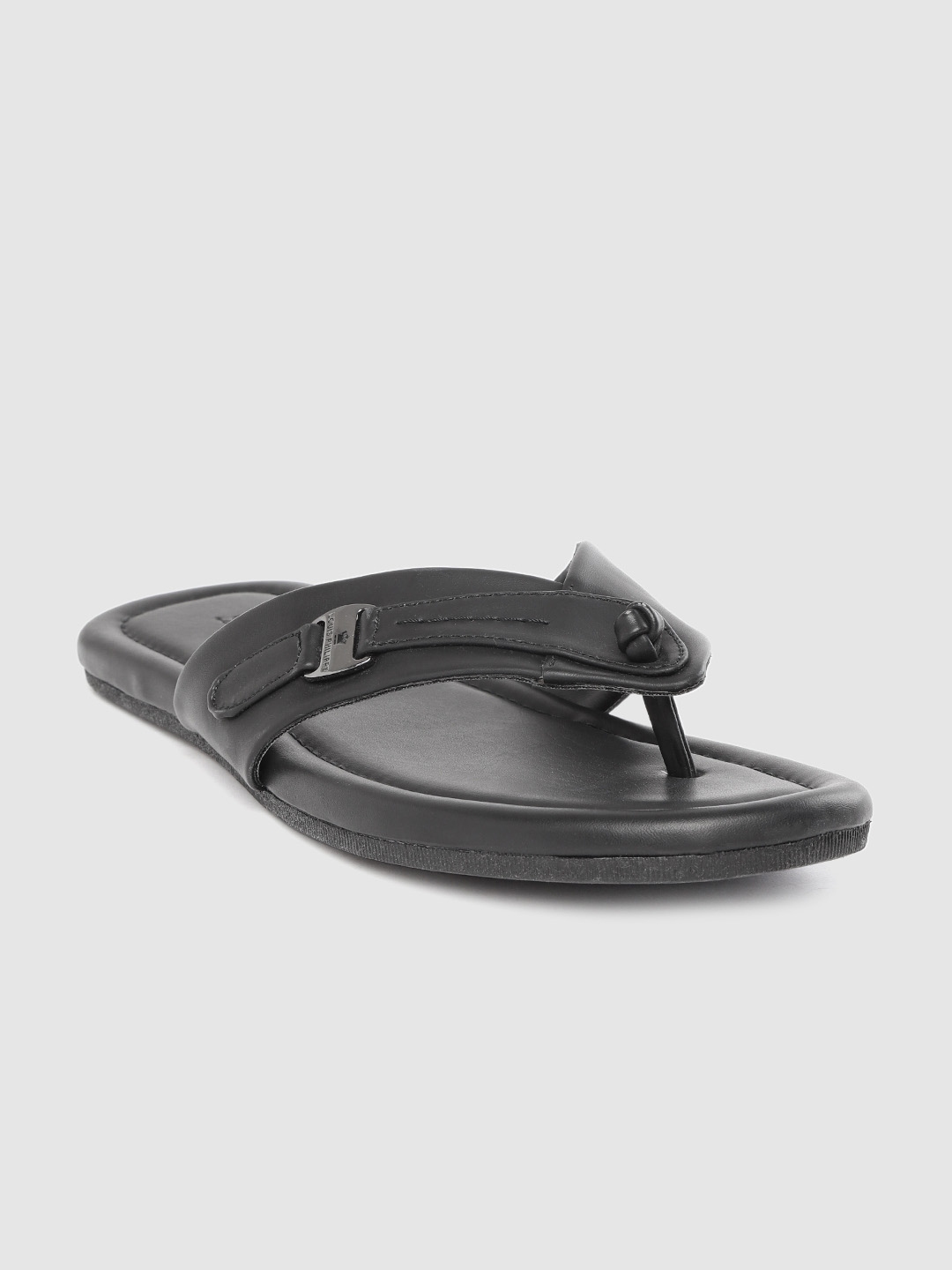 louis philippe men's leather sandals and floaters
