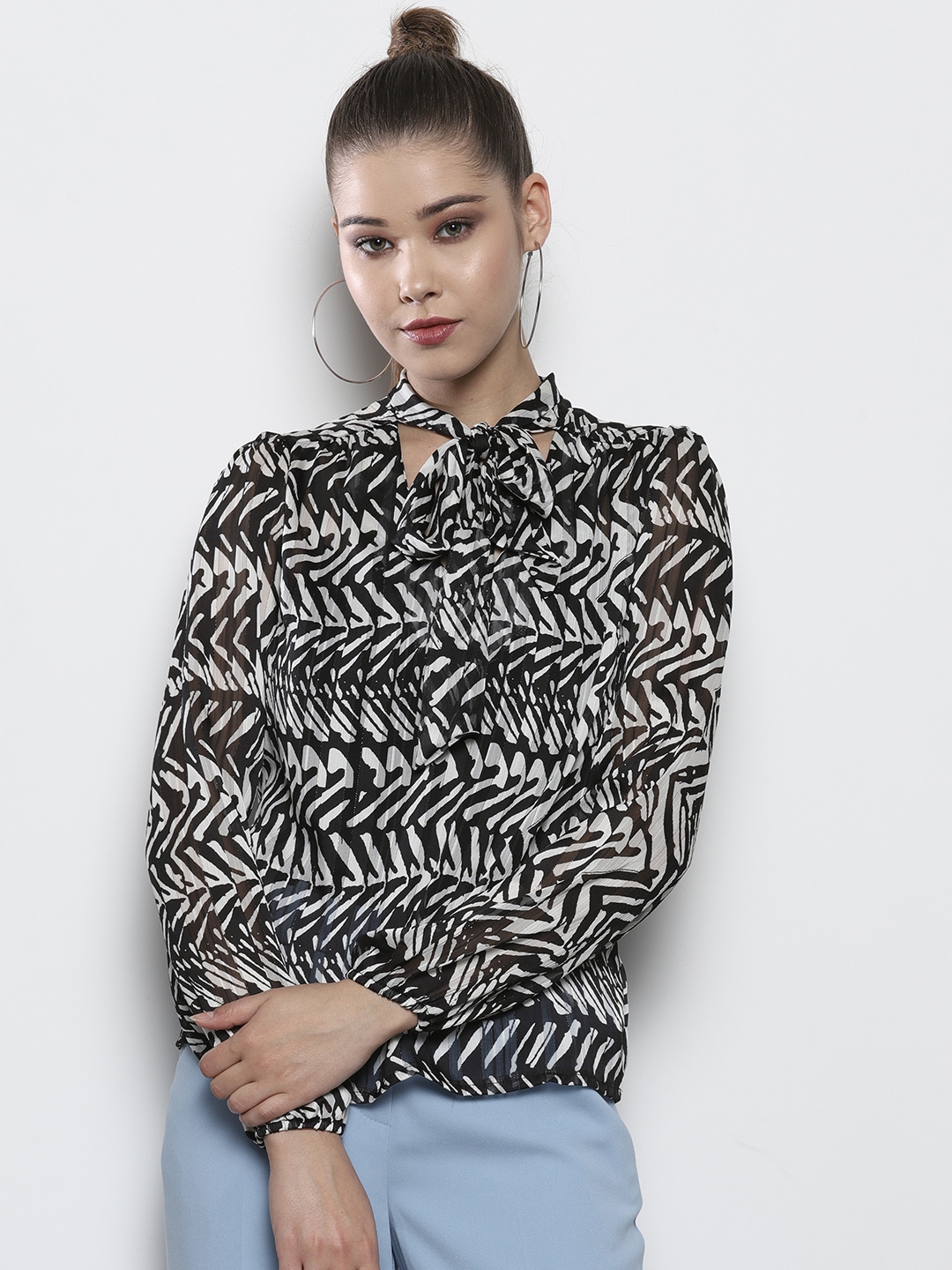 black and white tops ladies