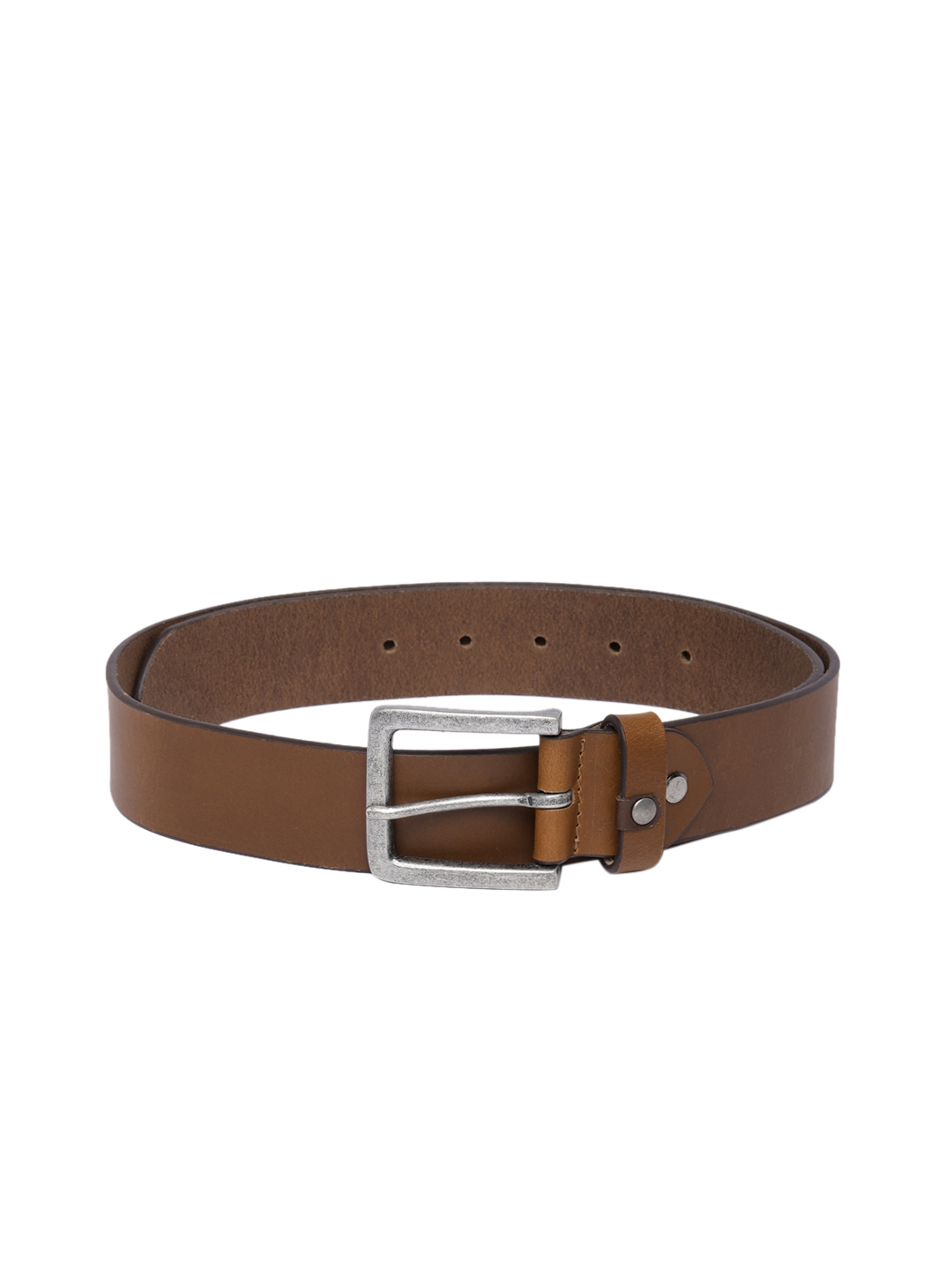 Buy The Roadster Lifestyle Co Men Tan Brown Solid Leather Belt - Belts ...