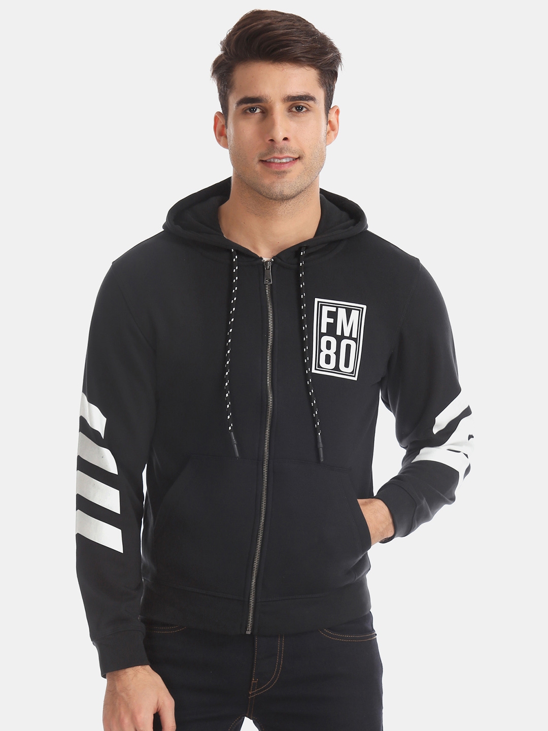 flying machine hooded shirt