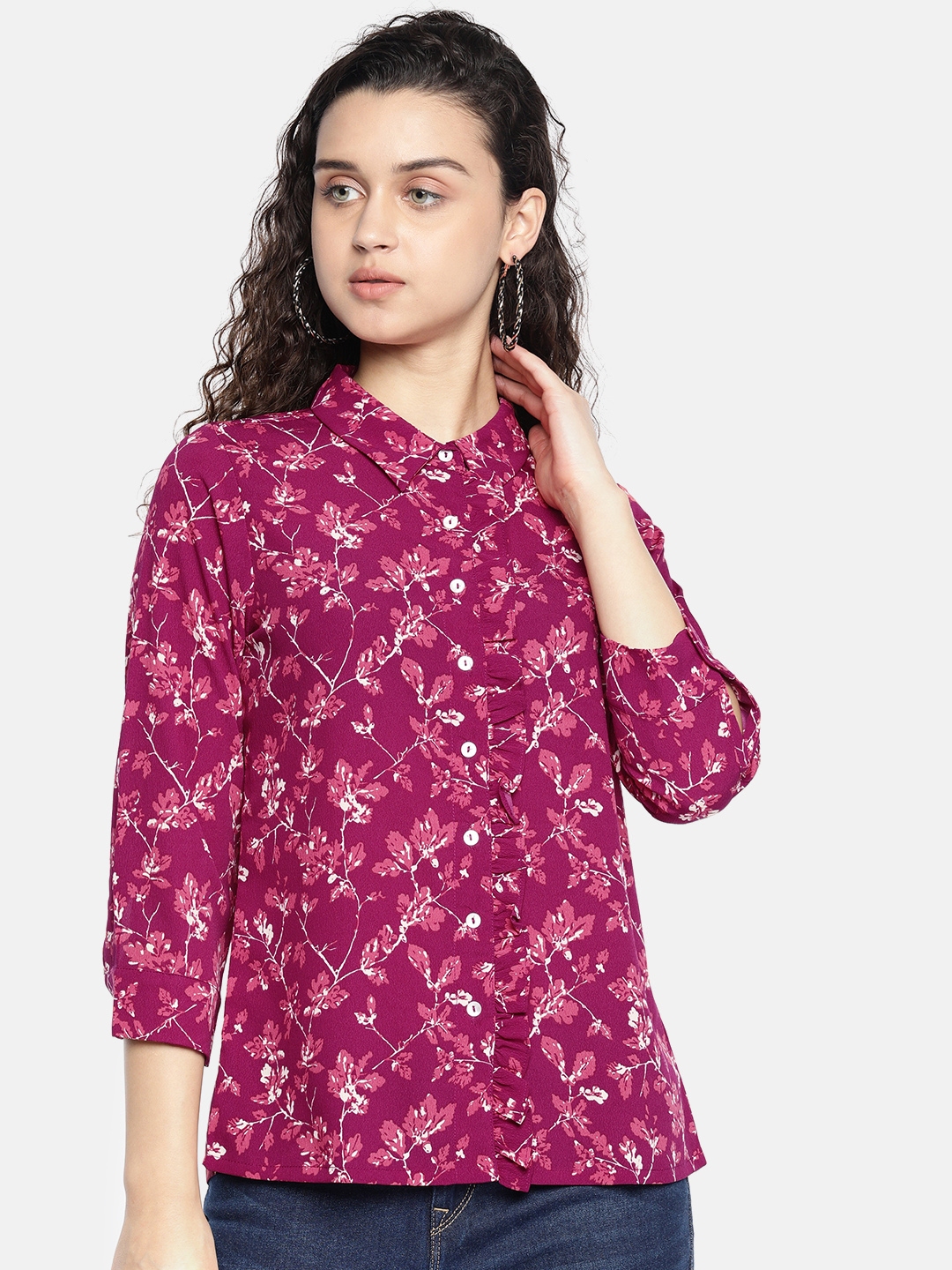 magenta shirt combination