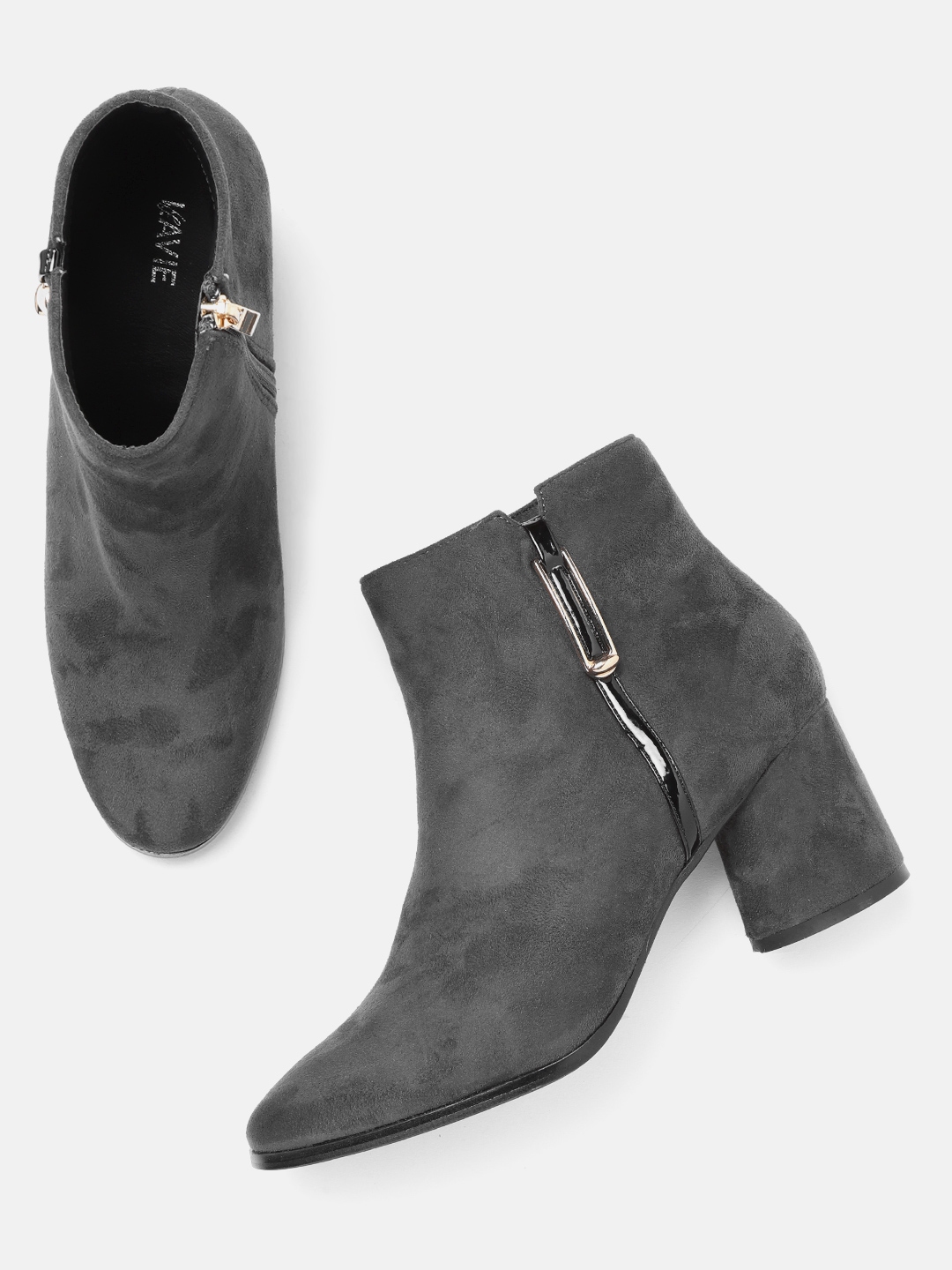 charcoal gray heels