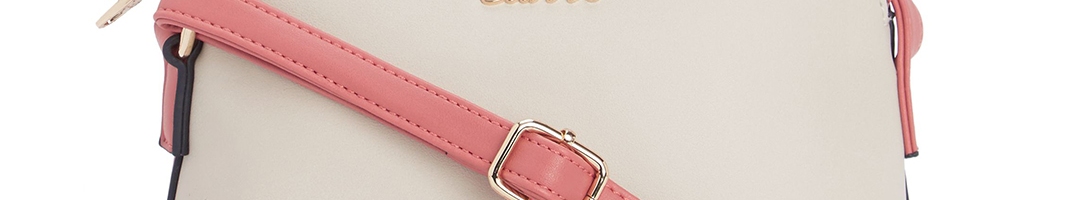 Buy Lavie Off White & Pink Colourblocked Sling Bag - Handbags for Women 10966560 | Myntra