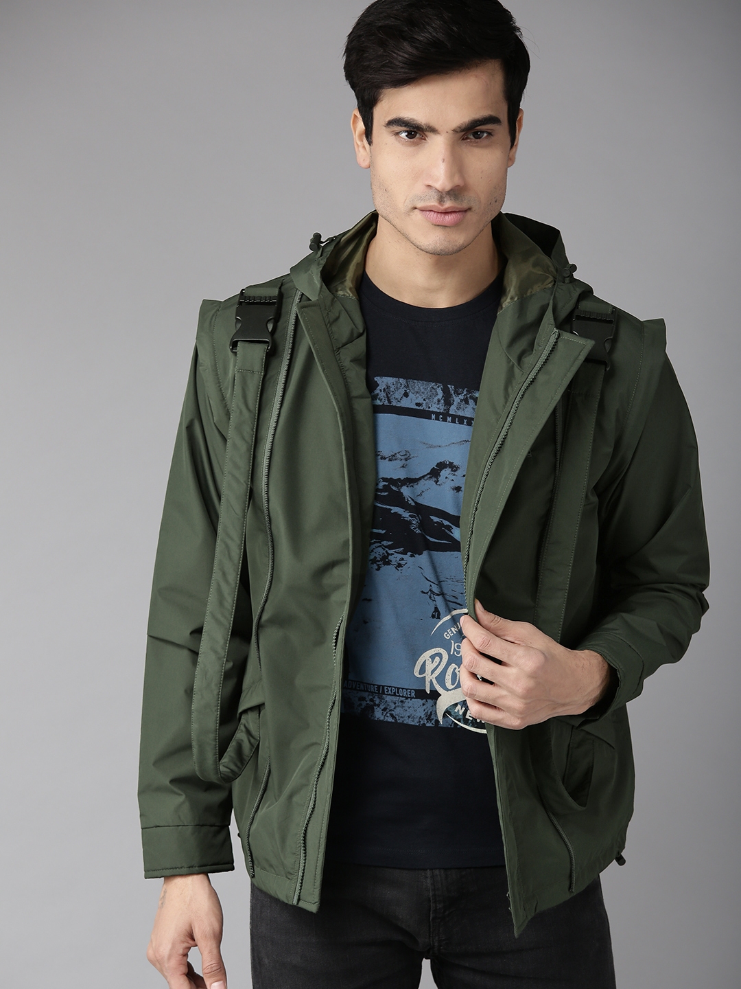 Roadster olive green sale jacket