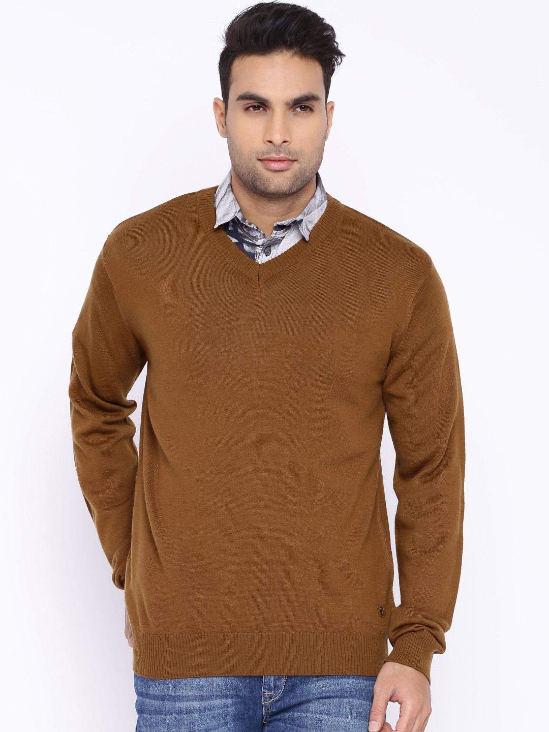 Buy Raymond Brown Woollen Sweater Sweaters for Men 1097172 Myntra