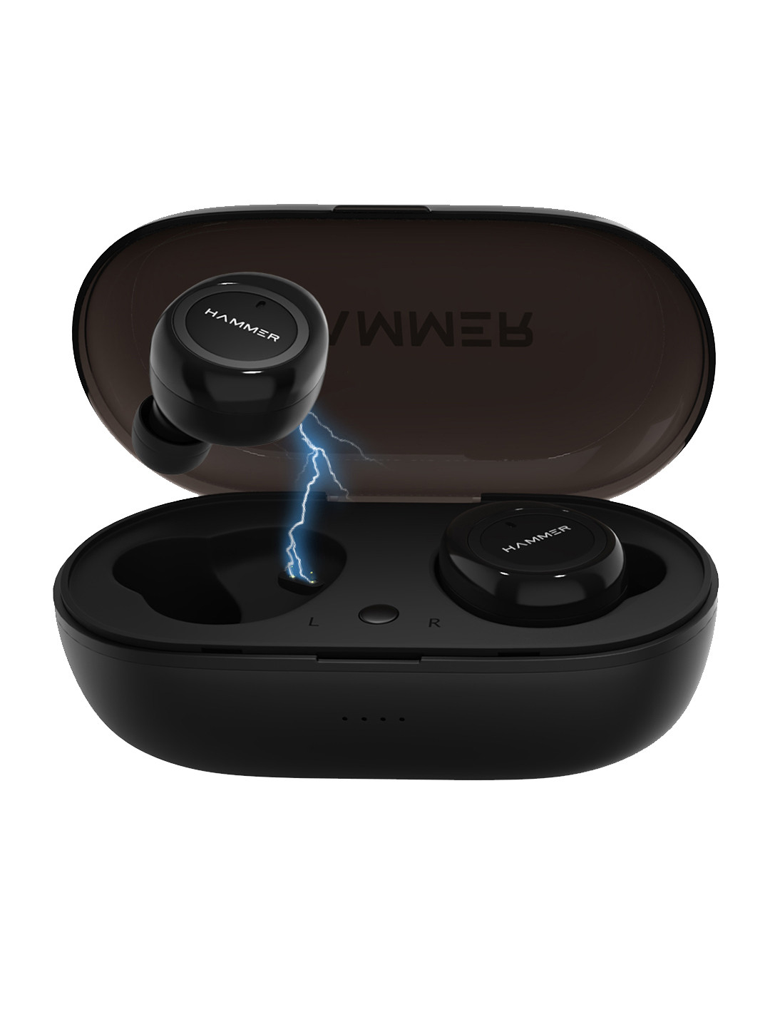 Buy Hammer Black Airflow Bluetooth Truly Wireless Earbuds Headphones