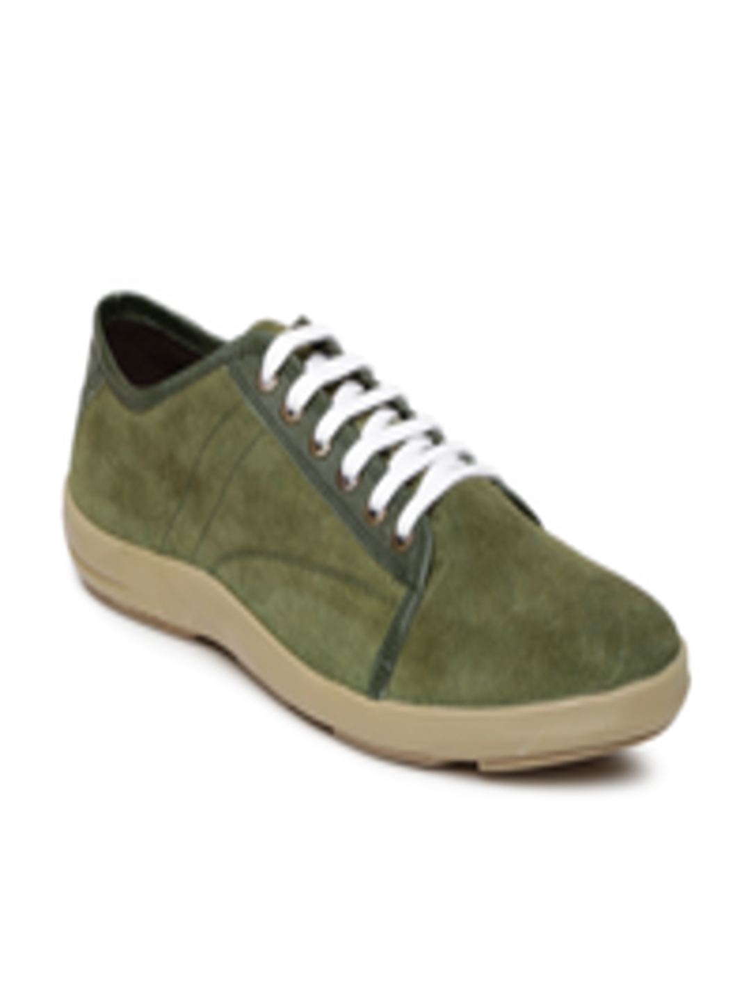 Buy Roadster Men Olive Green Suede Casual Shoes Casual