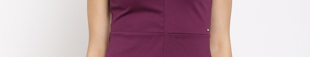 Buy ELLE Women Purple Solid Sheath Dress - Dresses for Women 1098235 ...