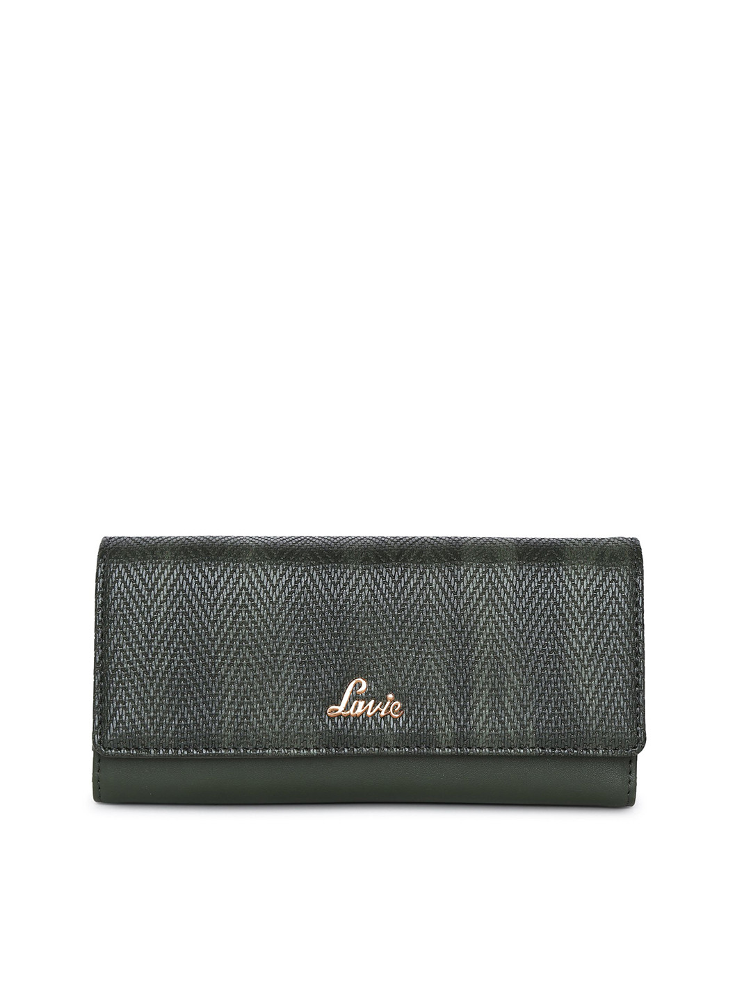 Buy Lavie Women Olive Green Solid Three Fold Wallet Wallets for Women
