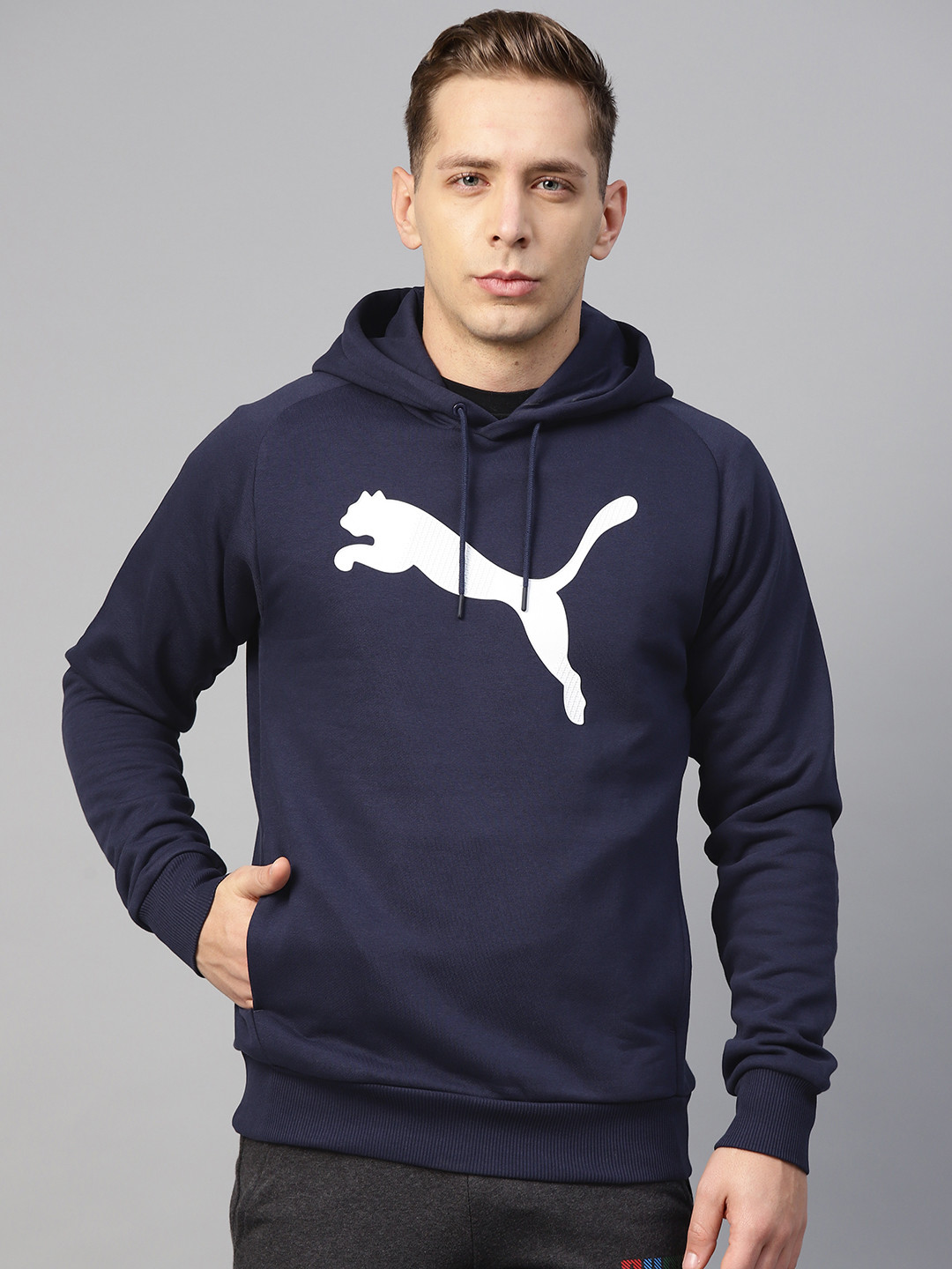 Buy Puma Men Navy Active Hooded Sweatshirt Sweatshirts for Men
