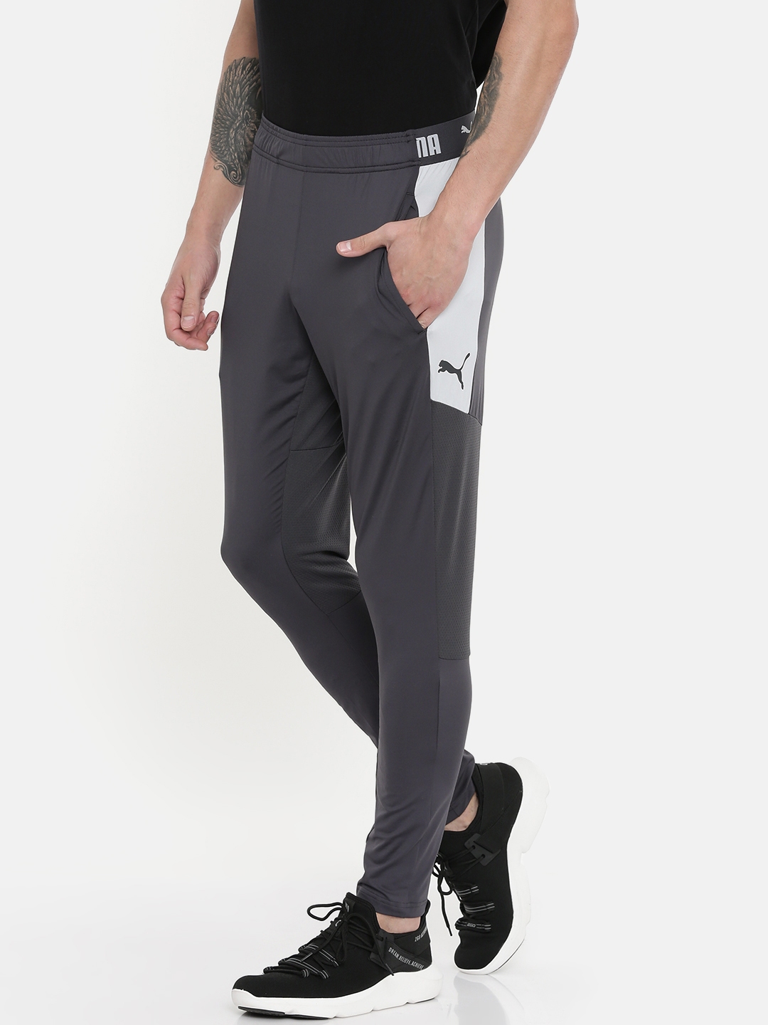 puma track pants grey