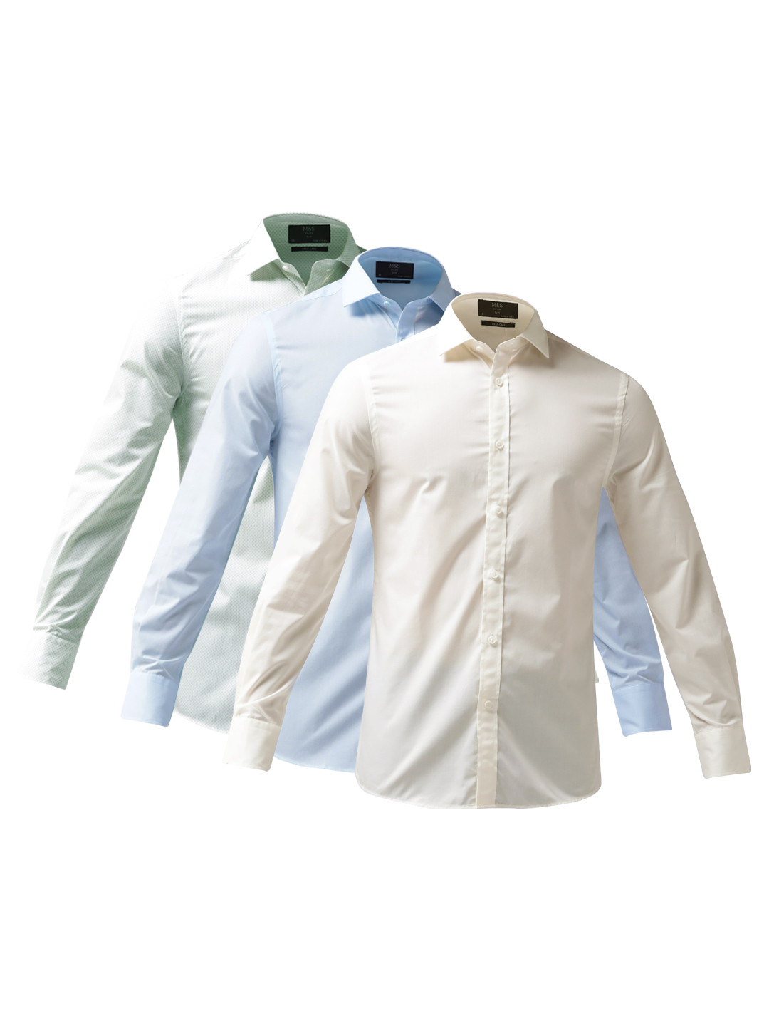 Buy Marks & Spencer Men Slim Fit Pack Of 3 Formal Shirt Shirts for