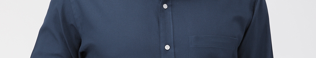 Buy Raymond Men Navy Blue Slim Fit Solid Formal Shirt - Shirts for Men ...