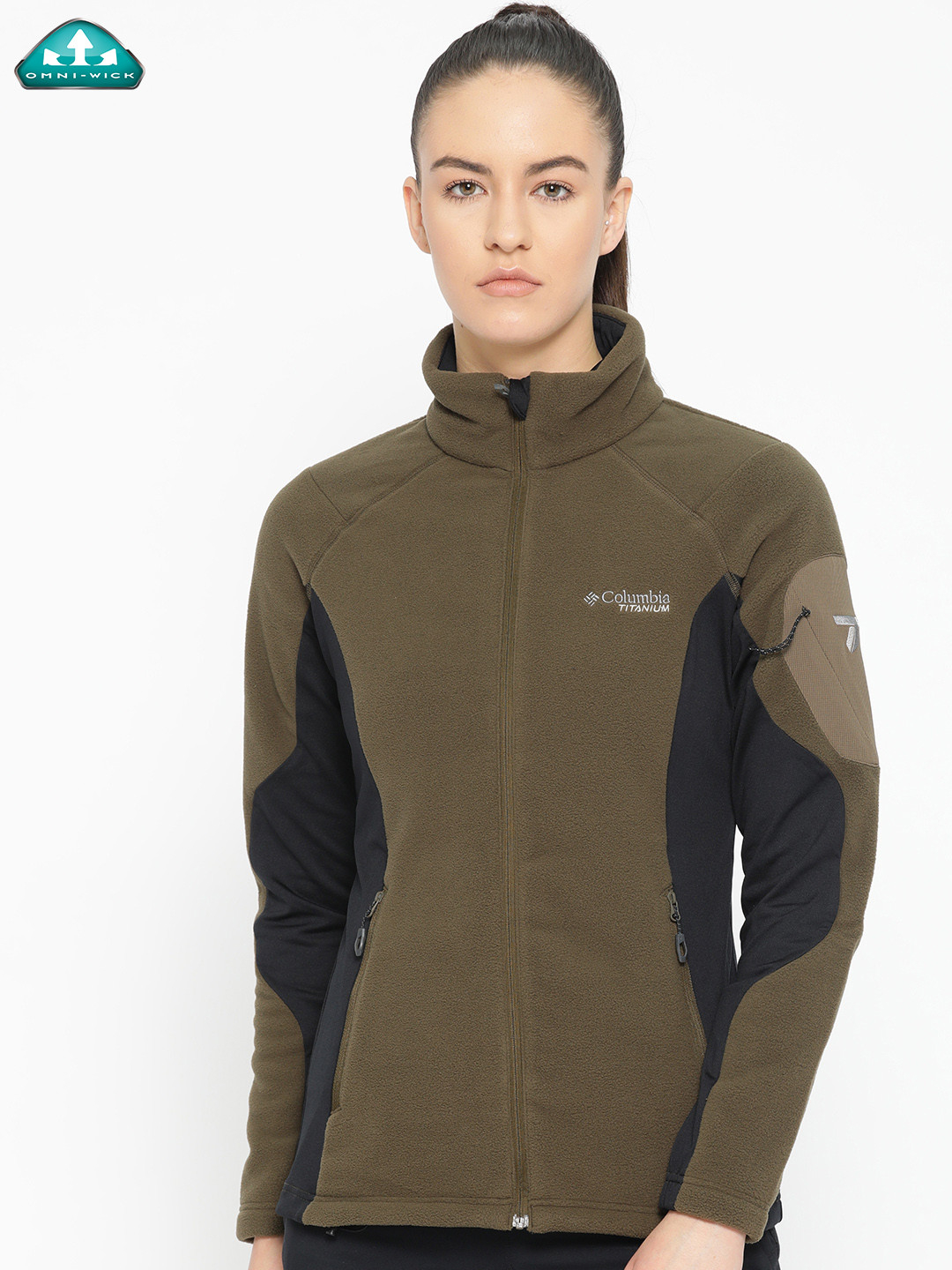 Buy Columbia Women Olive Green & Black Colourblocked Titan Pass 2.0