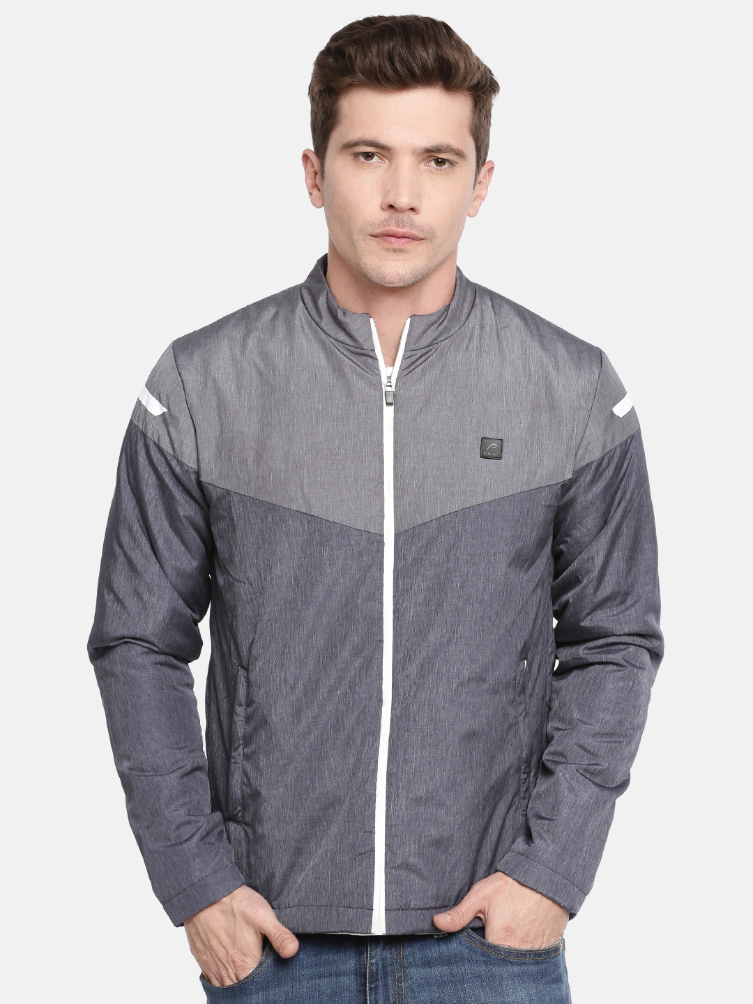 Buy Proline Active Men Grey Solid Sporty Jacket Jackets for Men