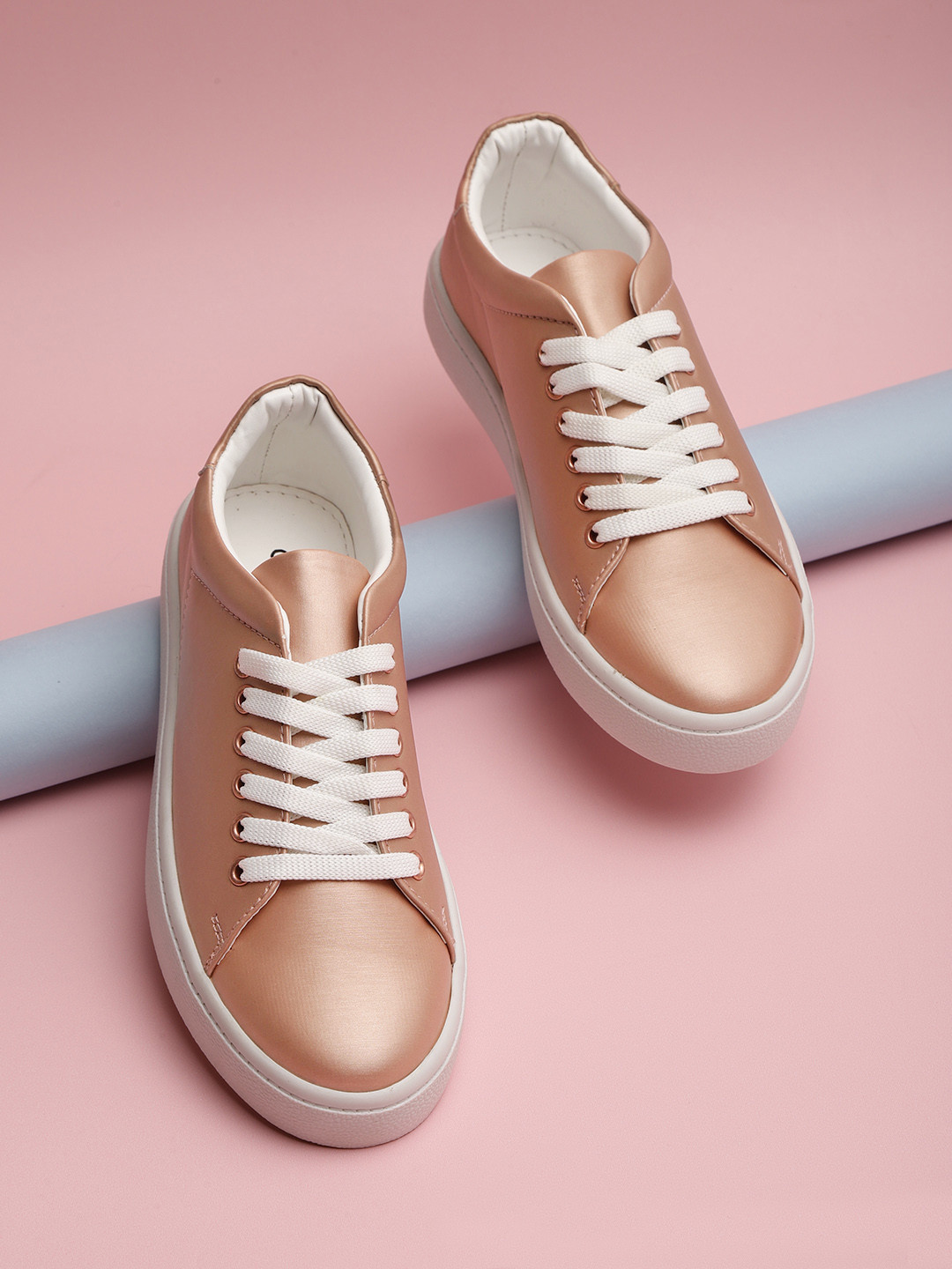 Buy DressBerry Women Rose Gold Sneakers Casual Shoes for Women