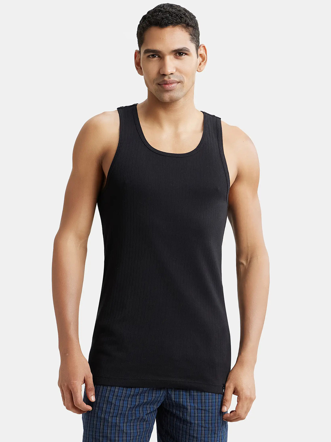 Buy Jockey Men Super Combed Cotton Rib Racer Back Styling Gym Vest 9922