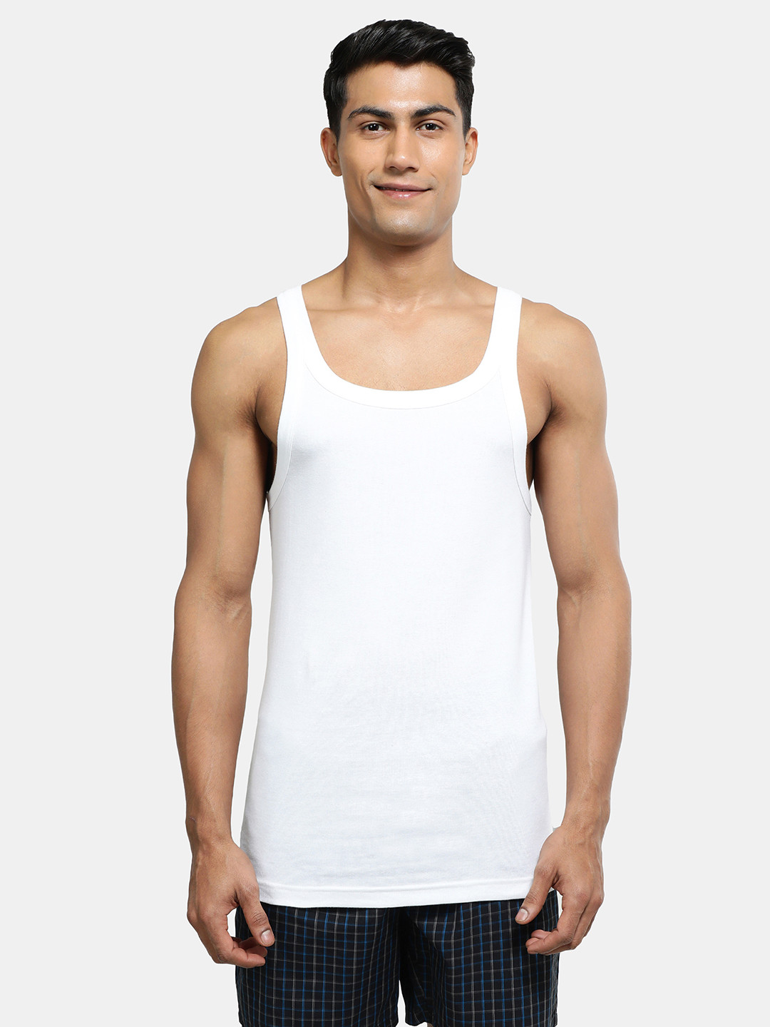 Buy Jockey Men Super Combed Cotton Rib Square Neckline Gym Vest US26