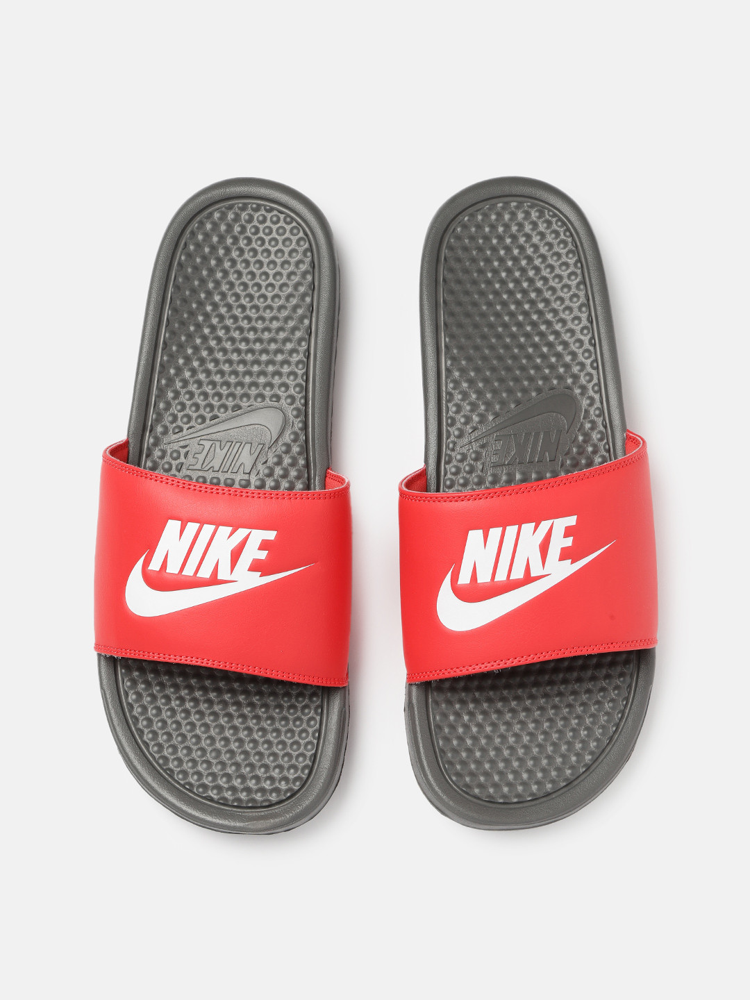 mens red nike flip flops
