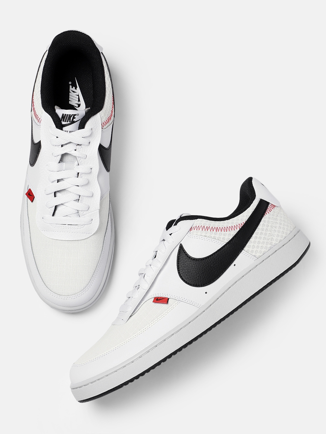 nike men white court vision sneakers