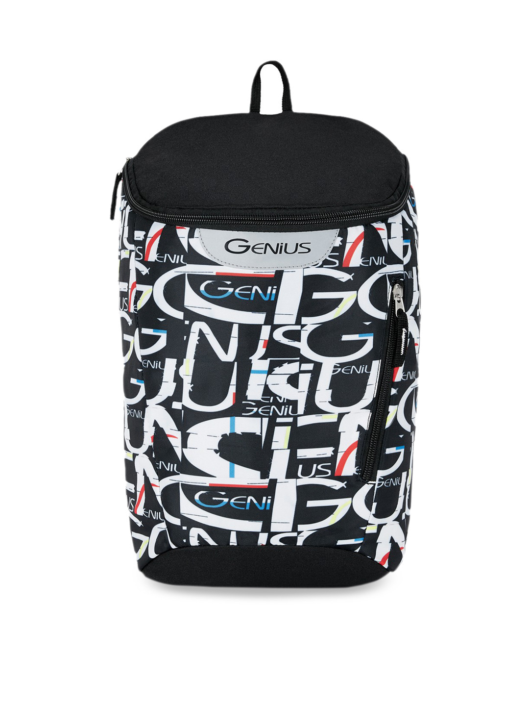 Buy Genius Unisex Black & White Printed 16 Inches Medium Daypack ...