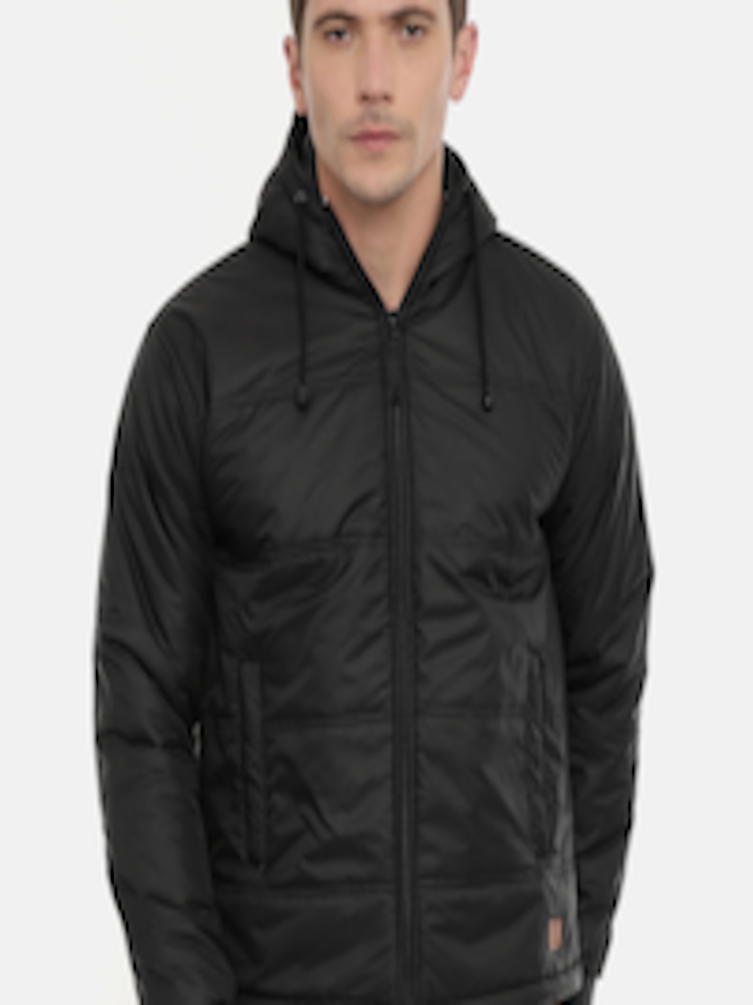 Buy UNSULLY Men Black Solid Windcheater Jacket - Jackets for Men ...
