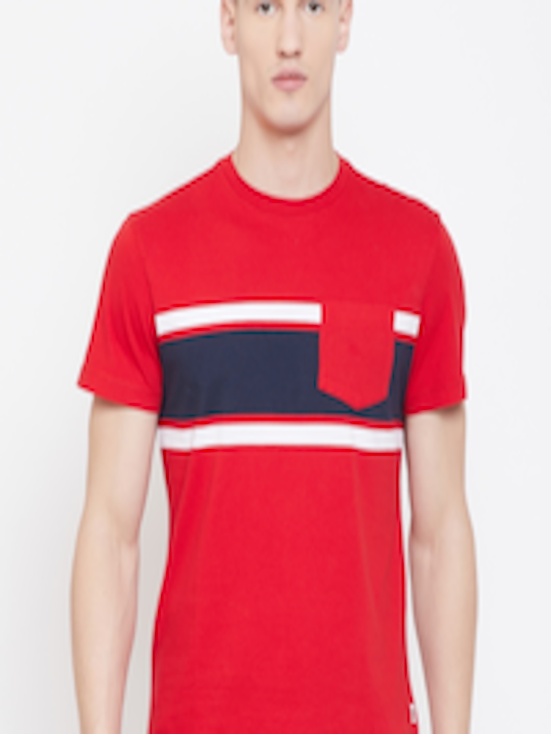 Buy AMERICAN EAGLE OUTFITTERS Men Red Solid Round Neck T Shirt ...