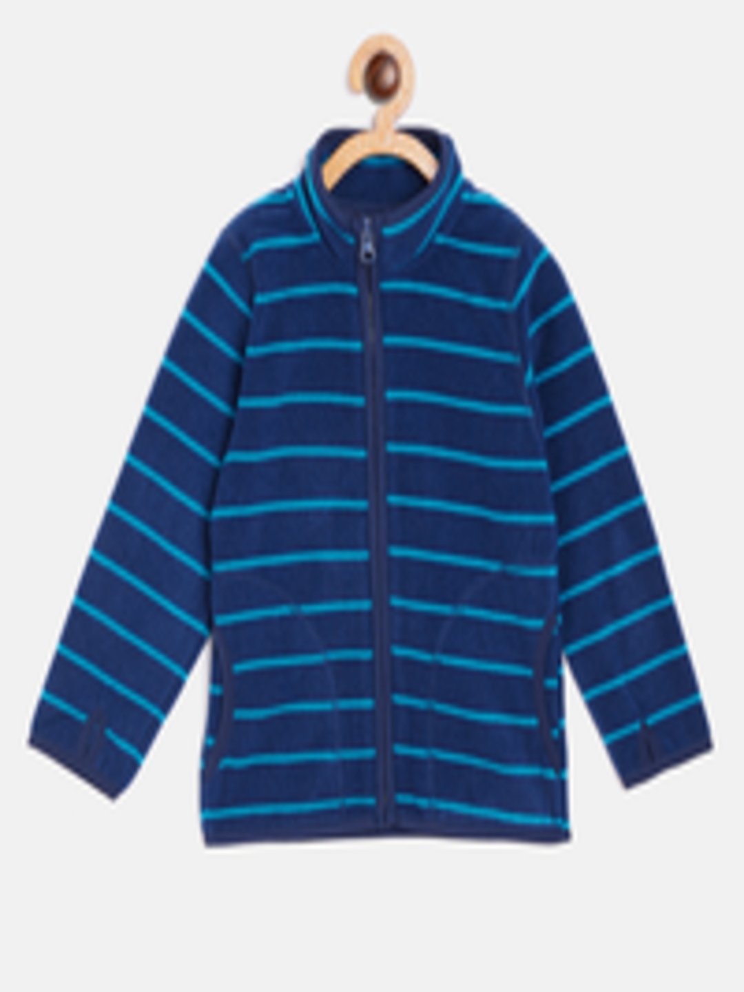 Buy COOL CLUB Boys Navy Blue Striped Fleece Sweatshirt - Sweatshirts ...