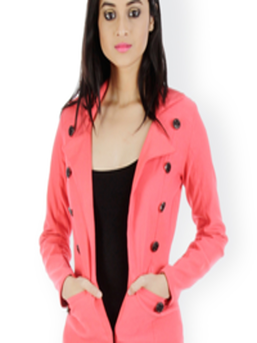 Buy Vea Kupia Coral Pink Jacket - Jackets for Women 1106493 | Myntra
