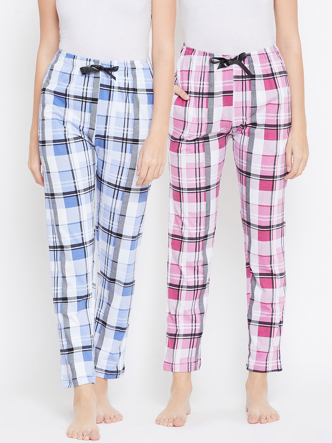 ladies checked lounge pants