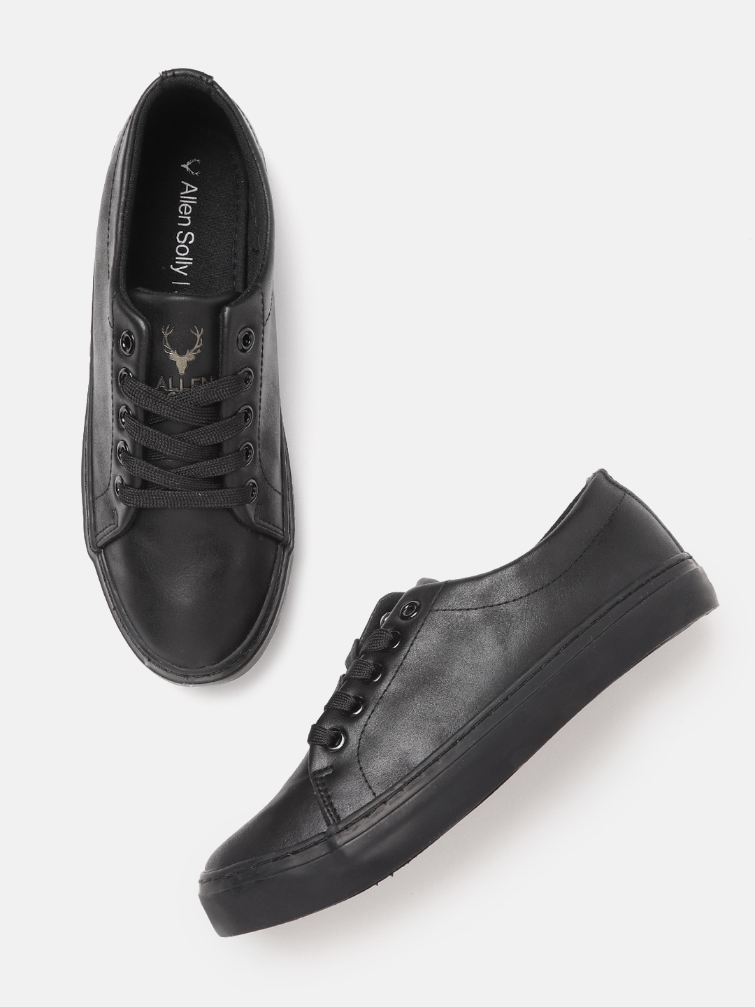 Buy Allen Solly Women Black Solid Sneakers - Casual Shoes for Women 11075004 | Myntra