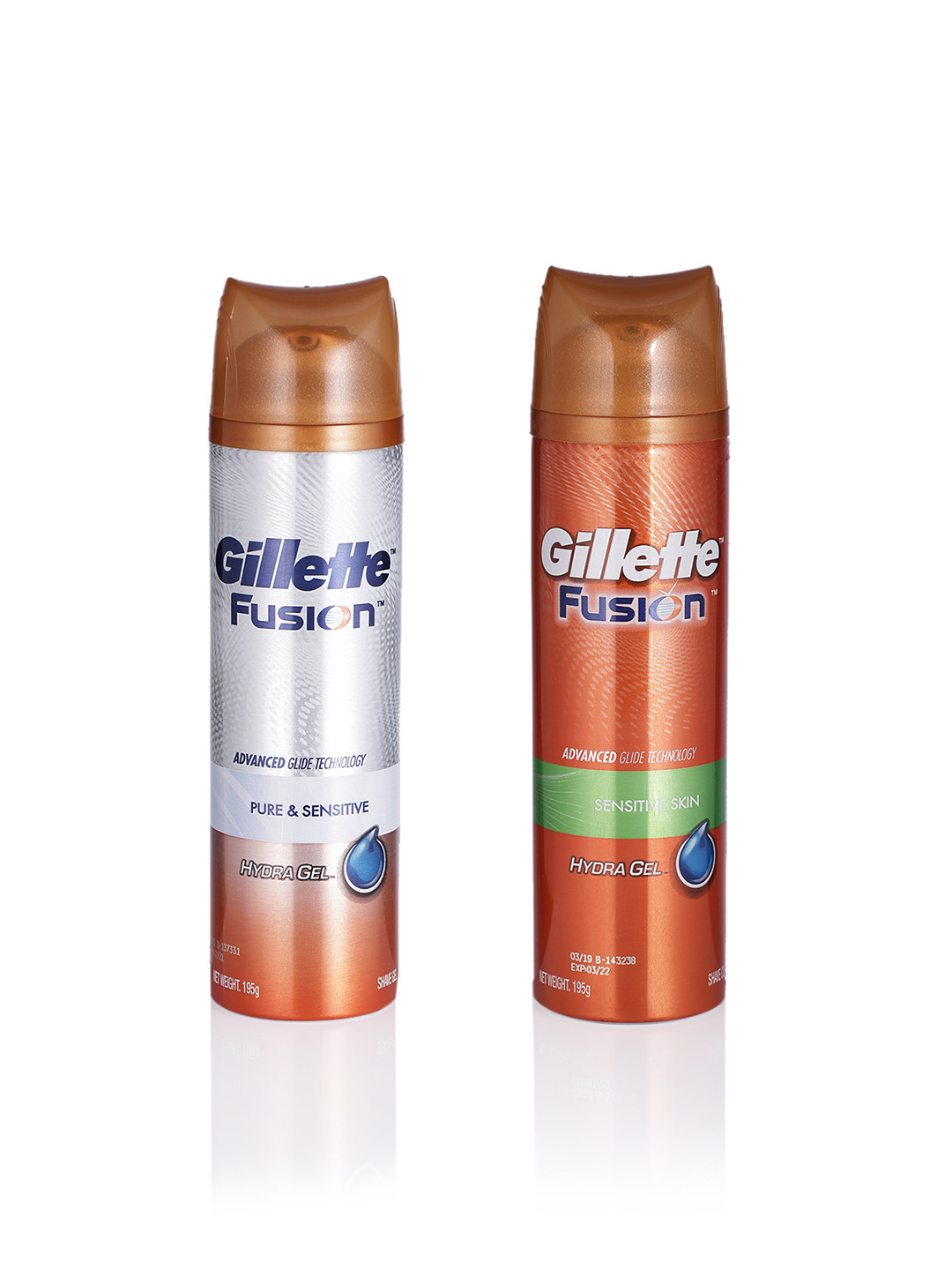 Buy Gillette Set Of 2 Shaving Gels Shaving Cream And Foam for Men