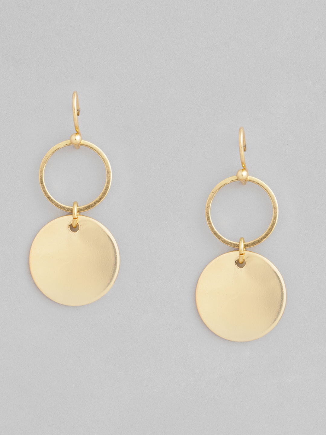 circular gold earrings