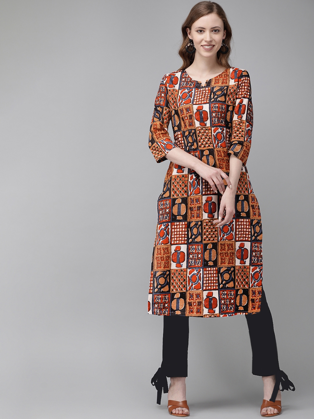 myntra anouk kurta set