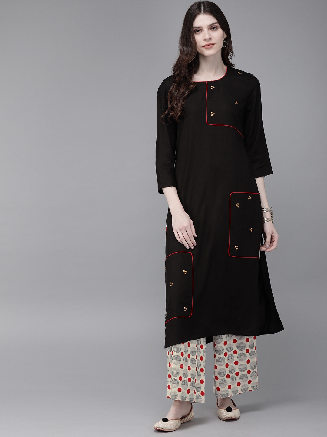 myntra anouk kurta set