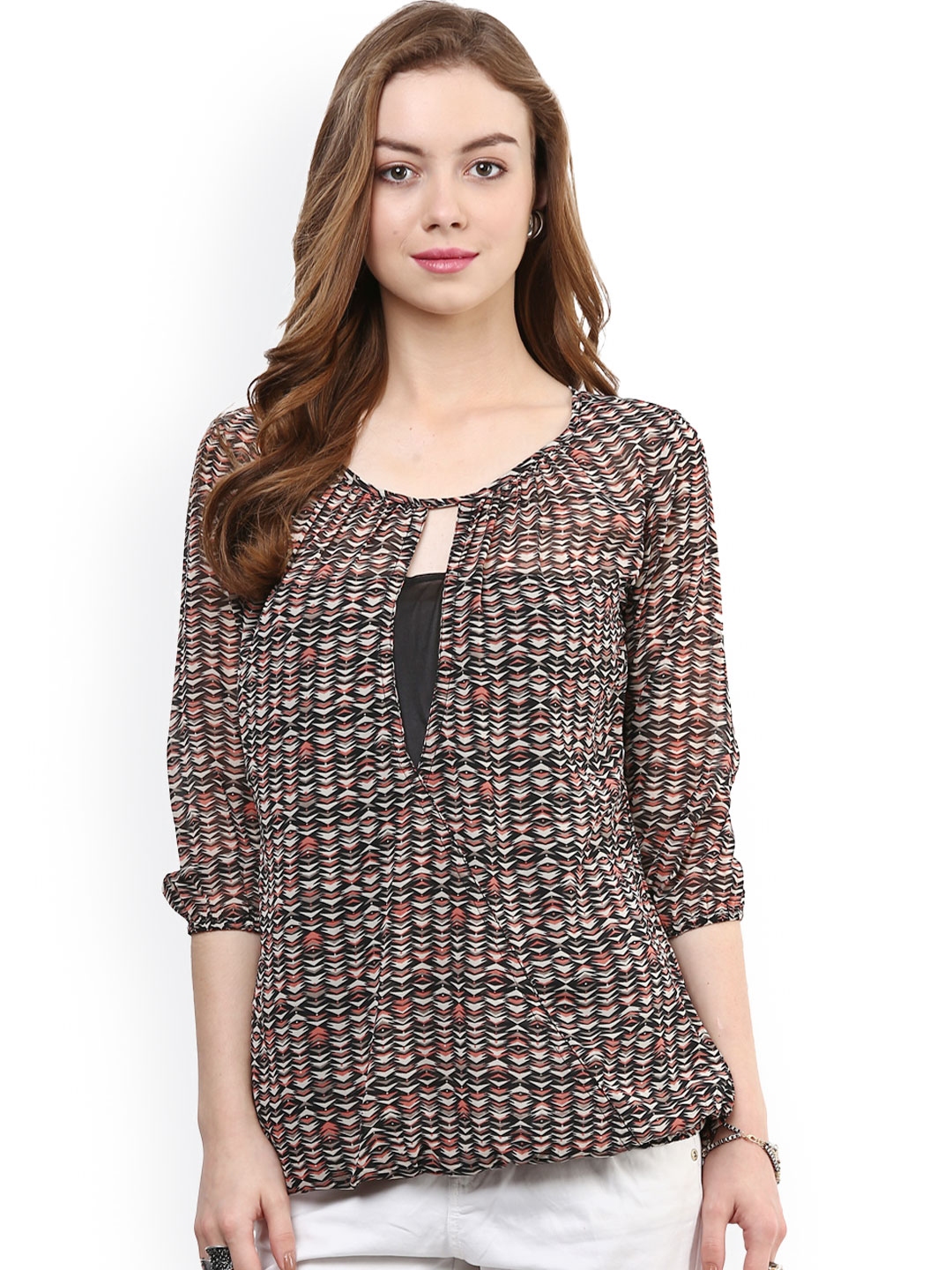 Buy RARE Black Printed Top - Tops for Women 1109305 | Myntra