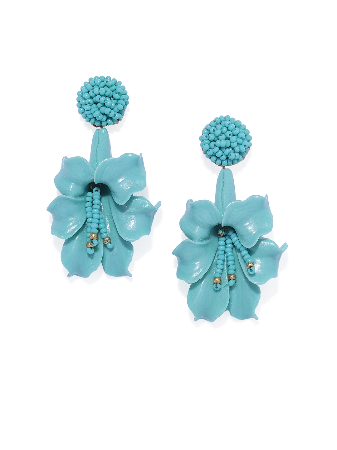 Buy Pipa Bella Sea Green Floral Drop Earrings - Earrings for Women ...