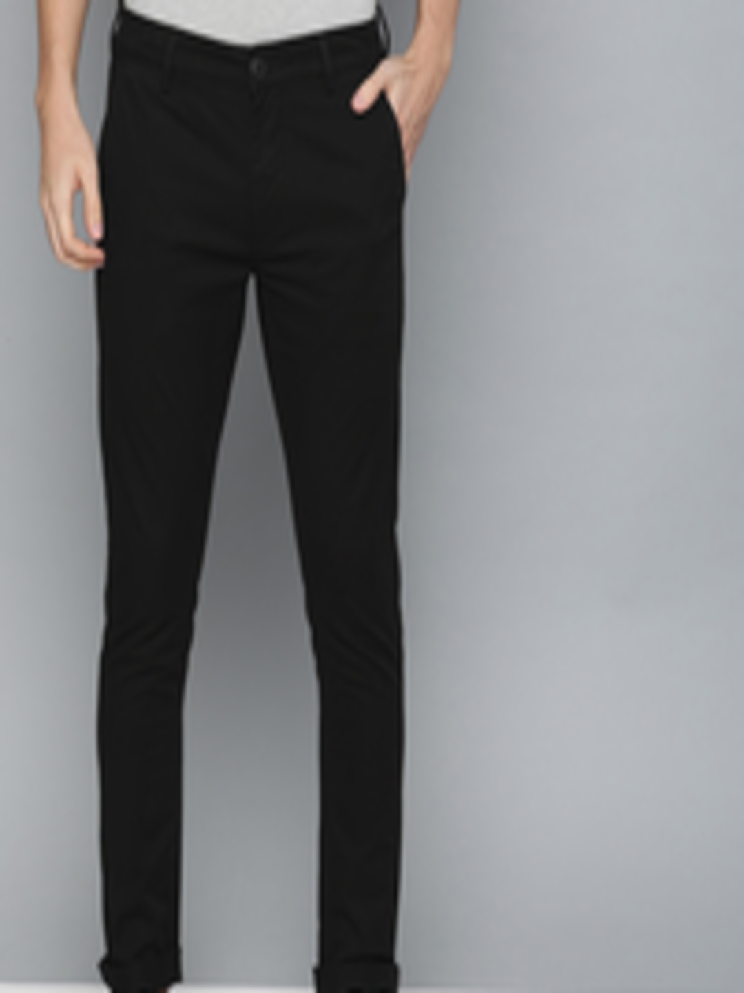 Buy Harvard Men Black Slim Fit Solid Chinos - Trousers for Men 11099420 ...