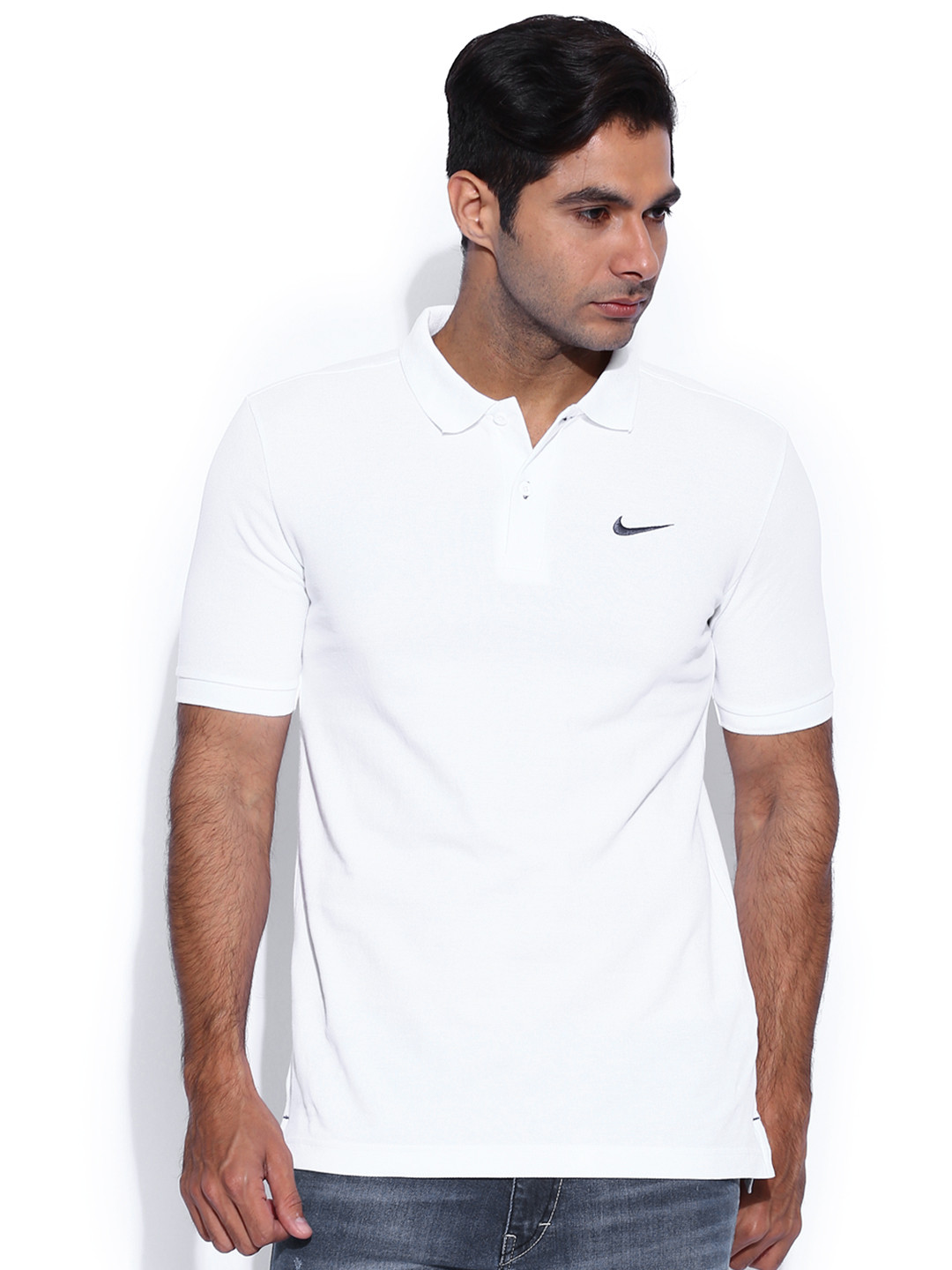 Buy Nike White AS Matchup PQ NSW Polo Pure Cotton T Shirt Tshirts for