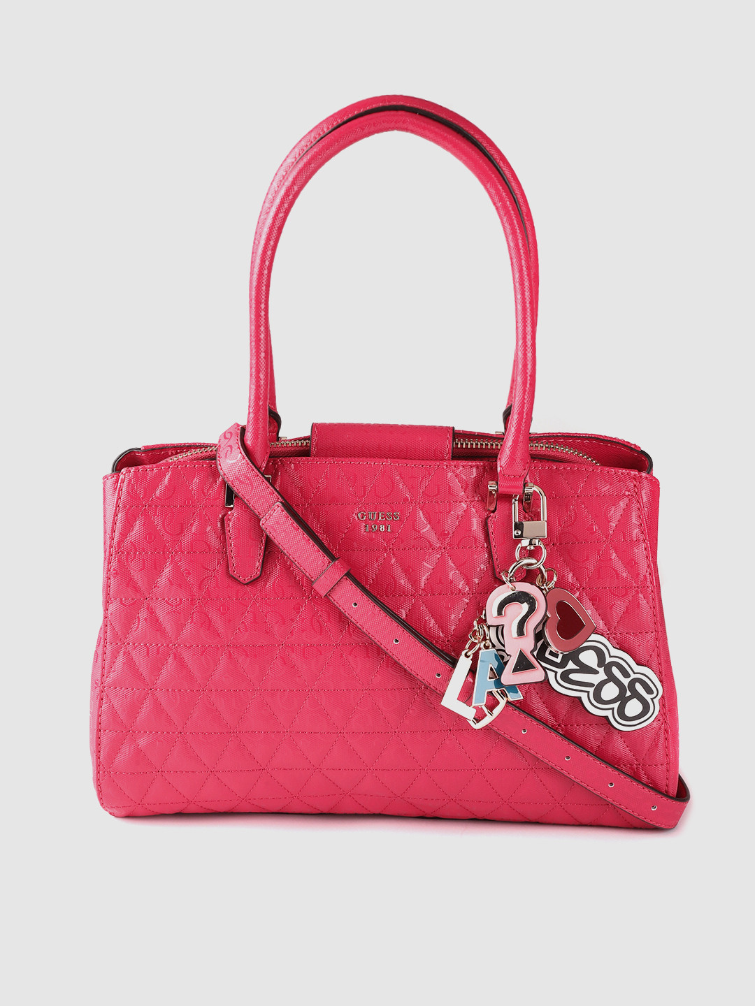 Buy GUESS Pink Quilted Shoulder Bag Handbags for Women 11101778 Myntra