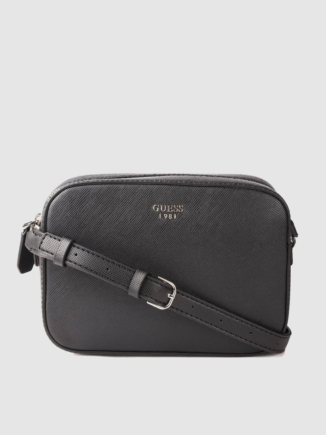 Buy GUESS Black Solid Sling Bag Handbags for Women 11101804 Myntra