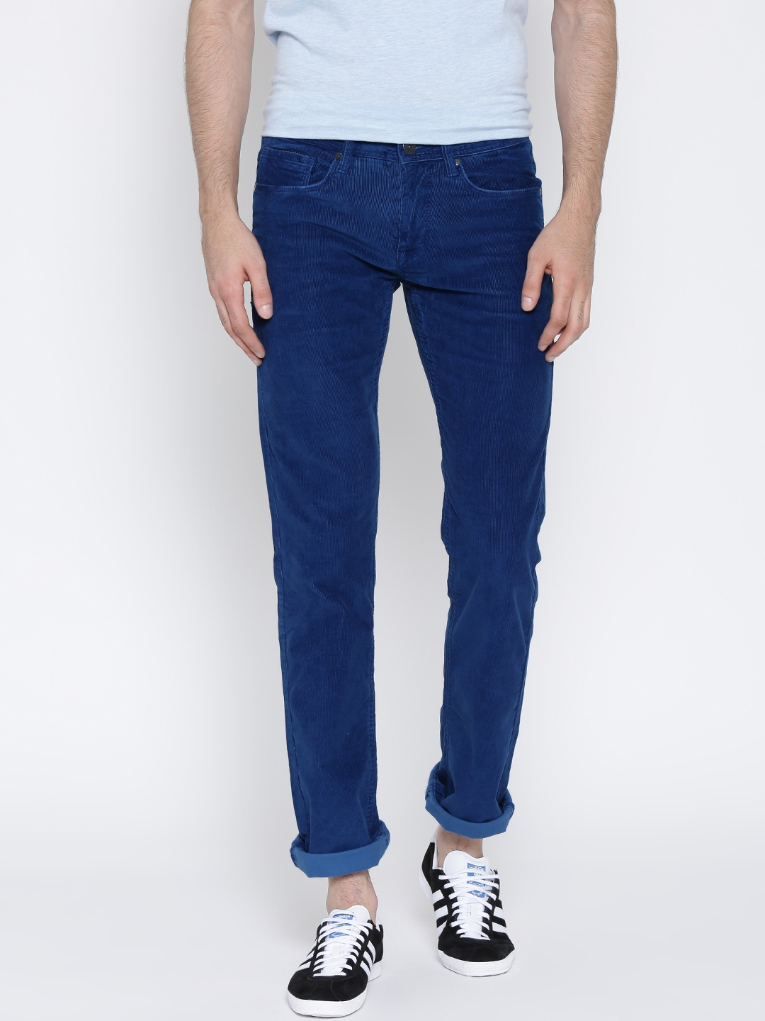 light blue corduroy trousers