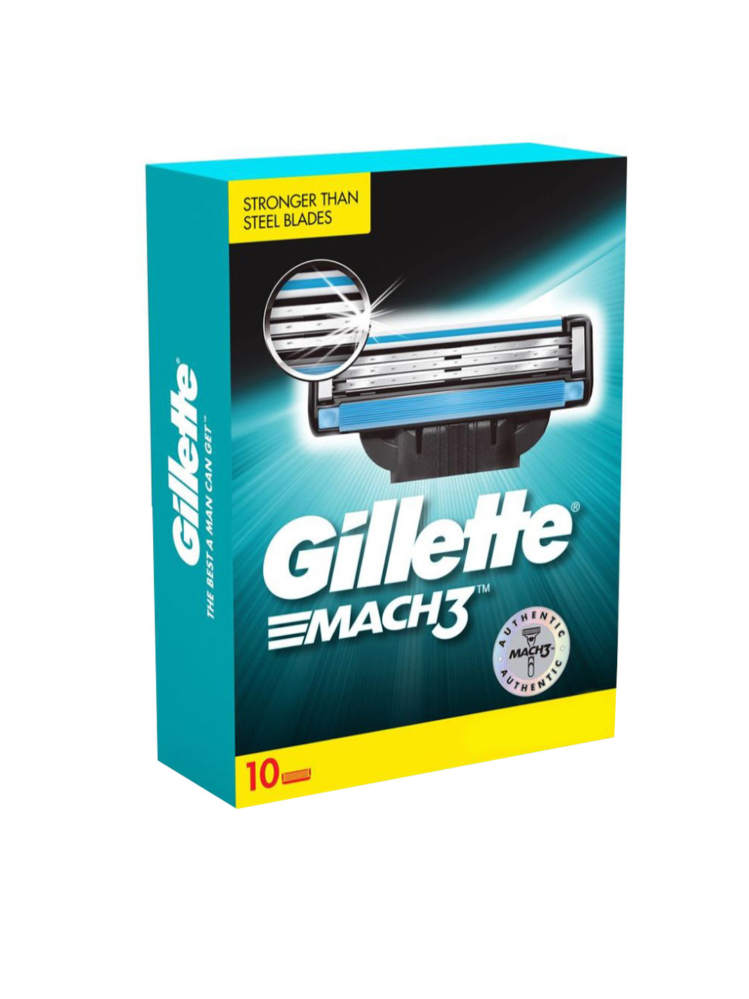 Buy Gillette Men Set Of 10 Mach 3 Shaving Blades Shaving Brush & Razor for Men 11110434 Myntra