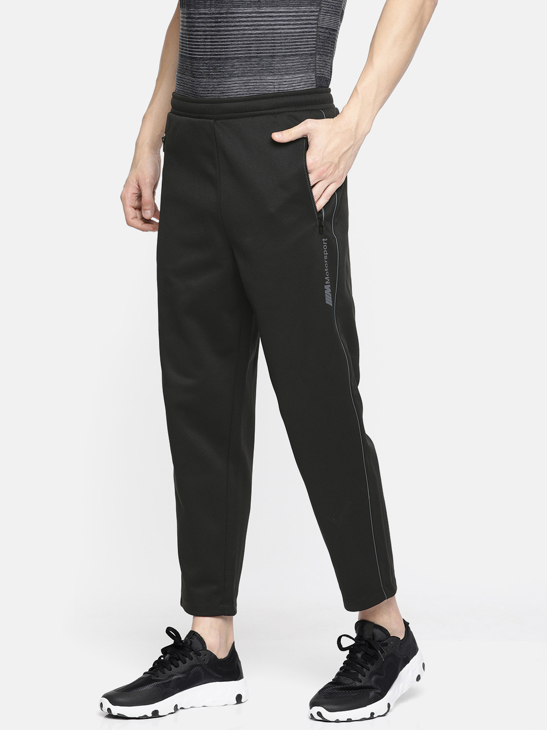 Buy Puma Men Black Solid Bmw Mms Life Slim Fit Track Pants