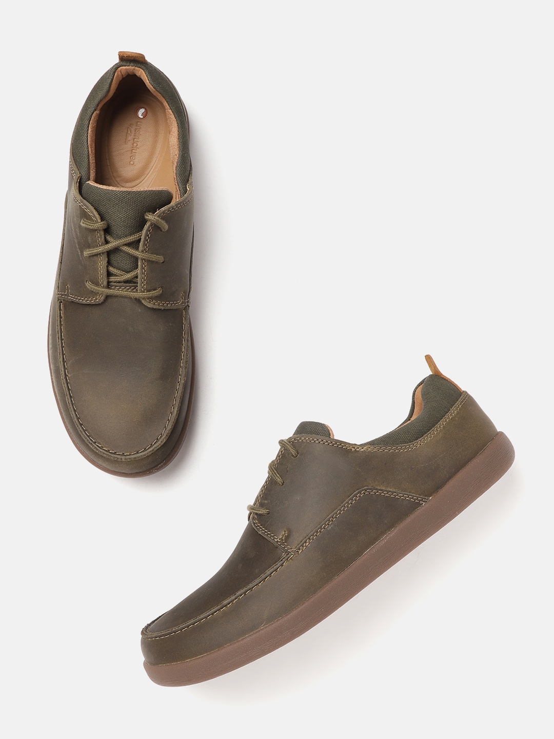 clarks olive green shoes